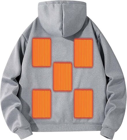 Aniywn Heated Hoodie for Men Women Heated Hoodies Unisex USB Electric Heated Jacket Heated Winter Clothes Without Battery in Saudi Arabia