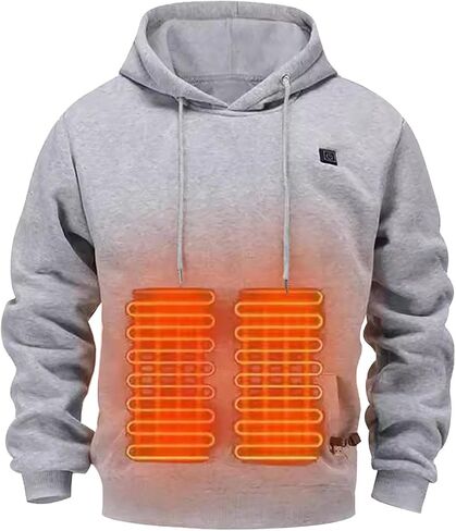 Aniywn Heated Hoodie for Men Women Heated Hoodies Unisex USB Electric Heated Jacket Heated Winter Clothes Without Battery in Saudi Arabia