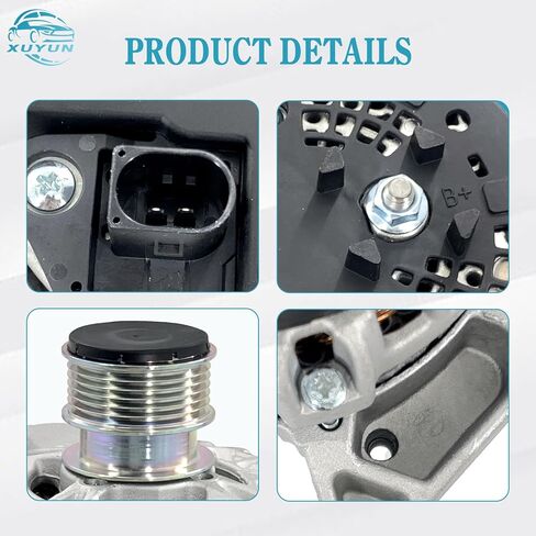 12317605061 Alternator Compatible with 14-16BMW 228i, 13-18 320i, 328i, 428i xDrive, 528i, X1, X3, Z4, L4 2.0L, 12V 210Amp, Replace 12317605479 14204 116442 1042106400 104210-6400 104210-6401 in Kuwait