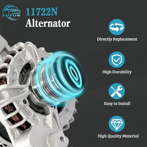 12317605061 Alternator Compatible with 14-16BMW 228i, 13-18 320i, 328i, 428i xDrive, 528i, X1, X3, Z4, L4 2.0L, 12V 210Amp, Replace 12317605479 14204 116442 1042106400 104210-6400 104210-6401 in Kuwait
