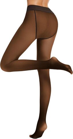 Fleece Lined Leggings Women, Fake Translucent Thermal Tigts, Fleece Lined Tights in Saudi Arabia