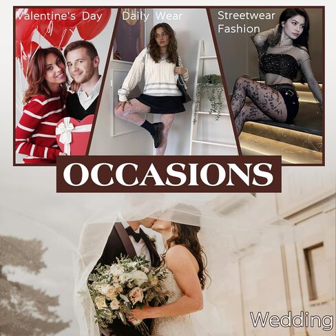 Zando Sexy Floral Lace Patterned Tights Fishnet Stockings for Women - High Waist Pantyhose for Halloween Cosplay Party in Saudi Arabia