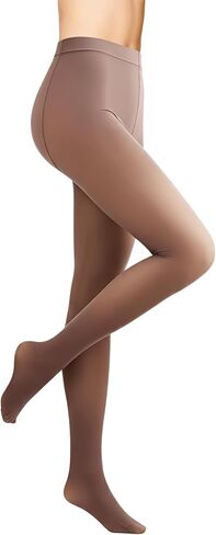 Women's 80D Semi Opaque Tights Fake Translucent Tights Soft Faux Sheer Pantyhose Stretchy High Waist Leggings in Saudi Arabia