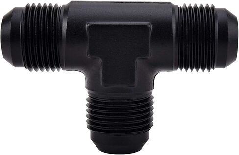 YSIL 10AN Male Flare Tee Fuel Fitting Adapter T Block Union Aluminum Black in Saudi Arabia