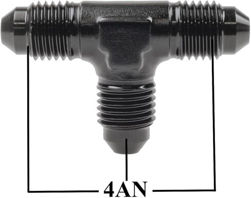YSIL 10AN Male Flare Tee Fuel Fitting Adapter T Block Union Aluminum Black in Saudi Arabia