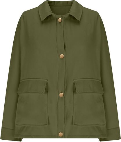 Barn Jackets for Women Fall Jacket 2025 Cropped Trench Coat Women's Outerwear Canvas Jacket Womens Barn Jackets in Saudi Arabia