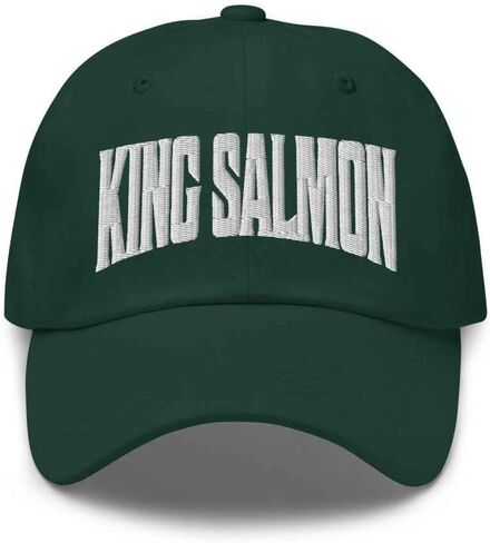 قبعة بيسبول King Salmon Dad Hat ألاسكا AK قبعة تذكارية مطرزة in Saudi Arabia