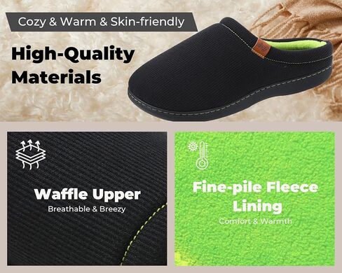 Men's House Slippers Coolmax® Comfy Memory Foam Slippers for Men Indoor and Outdoor Slip On Shoes | Moisture-wicking | Breathable in Saudi Arabia