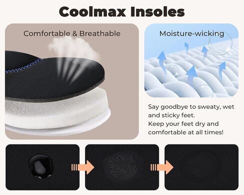 Men's House Slippers Coolmax® Comfy Memory Foam Slippers for Men Indoor and Outdoor Slip On Shoes | Moisture-wicking | Breathable in Saudi Arabia