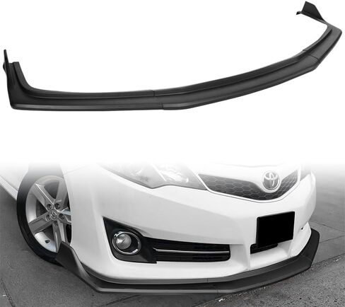 STAY TUNED PERFORMANCE ABS Material STP-Style Front Bumper Lip Body Kit Spoiler Splitter متوافق مع طراز 2012-2014 Toyota Camry SE [غير مناسب لموديلات LE/XLE] (أسود مطفي) in Kuwait