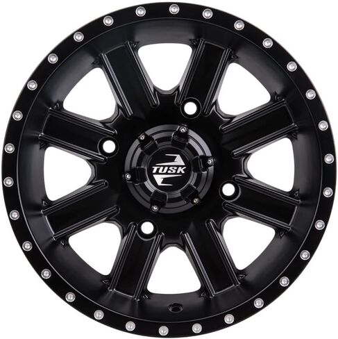 (4 عبوات) 4/110 عجلة تاسك متتالية 12x7 5.0 + 2.0 أسود مطفي لسيارة Honda Pioneer 700 2014-2025 in Saudi Arabia