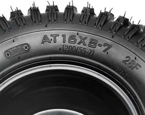 4pcs 7 inch Tubeless Wheels 4 Lug Wheel 110mm Bolt Pattern 16x8-7 ATV Wheel Tires Rims 200/55-7 16x8.00-7 16x8x7 Go-Kart Tires 4 PR for Taotao Buggy Quad Bike Golf Cart Mini Bike Off Road 4PR in Saudi Arabia