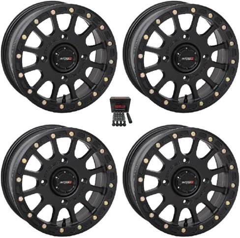 System 3 SB-5 Beadlock 15x10 Wide Wheels Black Can-Am Commander Maverick Renegade Outlander Defender in Saudi Arabia