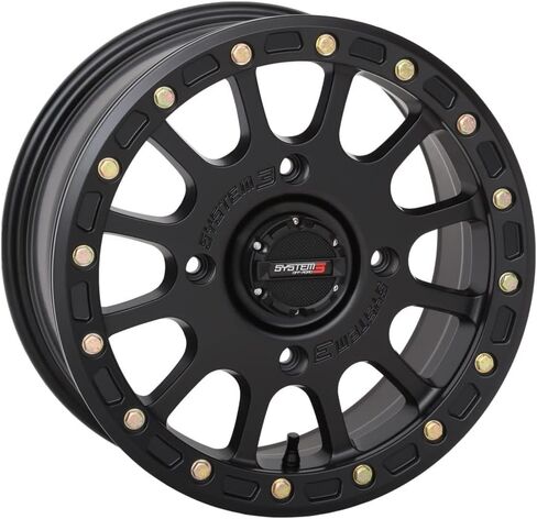 System 3 SB-5 Beadlock 15x10 Wide Wheels Black Can-Am Commander Maverick Renegade Outlander Defender in Saudi Arabia