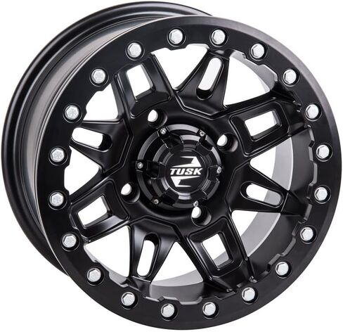 Tusk 4/137 عجلة Wasatch Beadlock 15x7 5.0 + 2.0 أسود غير لامع متوافق مع Can-Am Maverick X3 Max X DS Turbo RR 64 بوصة 2020-2024 in Saudi Arabia