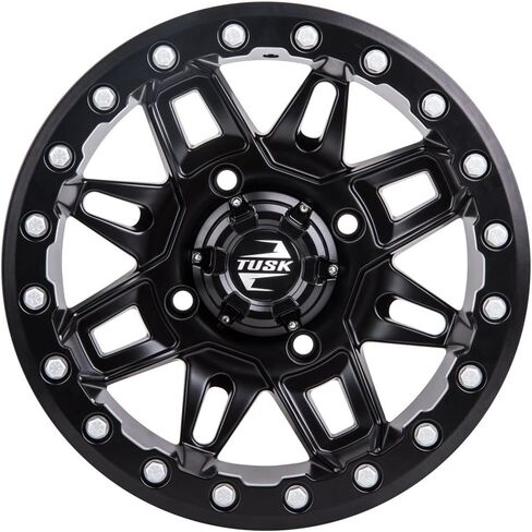 Tusk 4/137 عجلة Wasatch Beadlock 15x7 5.0 + 2.0 أسود غير لامع متوافق مع Can-Am Maverick X3 Max X DS Turbo RR 64 بوصة 2020-2024 in Saudi Arabia