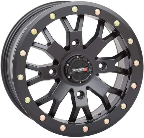 عجلة System 3 Beadlock SB-4 باللون الأسود غير اللامع 14x10 4/156 5+5 UTV SXS in Saudi Arabia