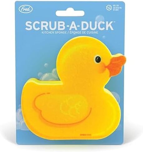 Genuine Fred, Scrub-A-Duck, Kitchen Sponge, Yellow in Kuwait