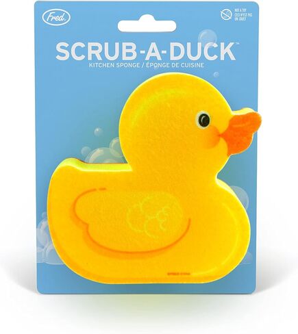 Genuine Fred, Scrub-A-Duck, Kitchen Sponge, Yellow in Kuwait
