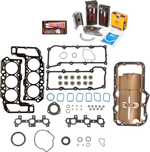 MA-4216959941-5 Full Gasket Set Bearings Rings Fit 02-05 Dodge Jeep 3.7 SOHC VIN KMLS in Saudi Arabia