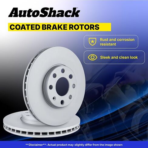 AutoShack Front Drilled & Slotted Brake Rotors | Replacement for 2011-2017 Nissan Juke 2017-2019 Sentra 1.6L AWD FWD | Zinc Coated | 2-PC Set | SilverShield Pro in Saudi Arabia