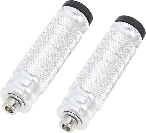 1 Pair 6mm Aluminum Aolly Motorcycle Rearsets Rear Set Footrest Footpeg Foot Rest Peg Motorbike Cycling Silver Tone Auto Replacement Parts in Saudi Arabia