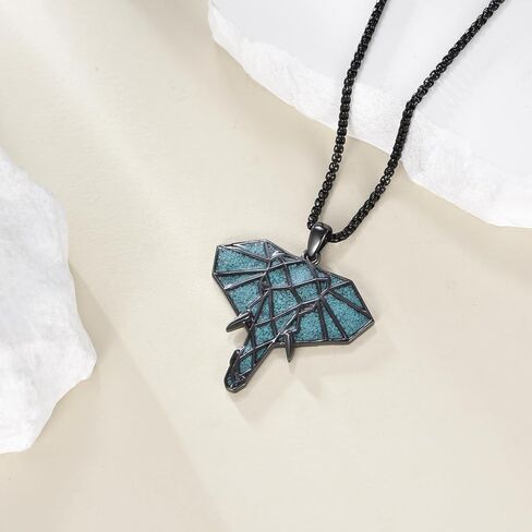 Horse Necklace Sterling Silver Horse Head Pendant Turquoise Jewelry Birthday Gift for Women Men in Kuwait