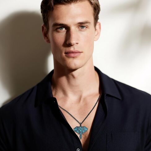 Horse Necklace Sterling Silver Horse Head Pendant Turquoise Jewelry Birthday Gift for Women Men in Kuwait