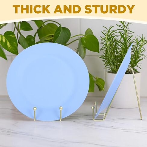 12 Pcs Plate Display Stands Gold Photo Holder Metal Easel Holders Picture Frame Stands for Tabletop Decorative Display Book Creation Collectibles Plaque Art in Saudi Arabia