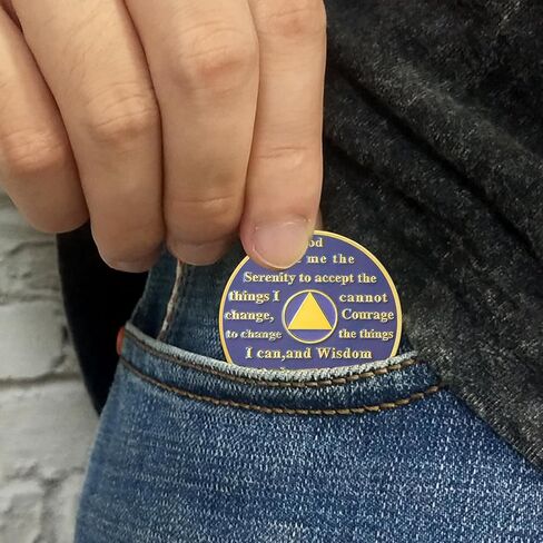 Butterfly Sobriety Chip Alcoholics Anonymous Medallion Recovery Gifts for Men Women Change is The Essence of Life AA Coin with Secret of Change in Kuwait