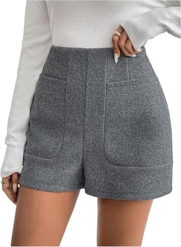 SOLY HUX Women's High Waisted Dress Shorts Straight Leg Work Office Shorts with Pockets in Saudi Arabia
