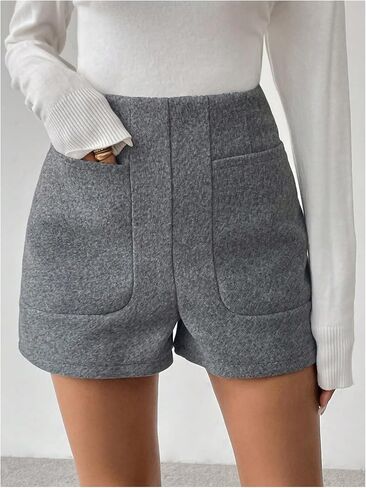 SOLY HUX Women's High Waisted Dress Shorts Straight Leg Work Office Shorts with Pockets in Saudi Arabia