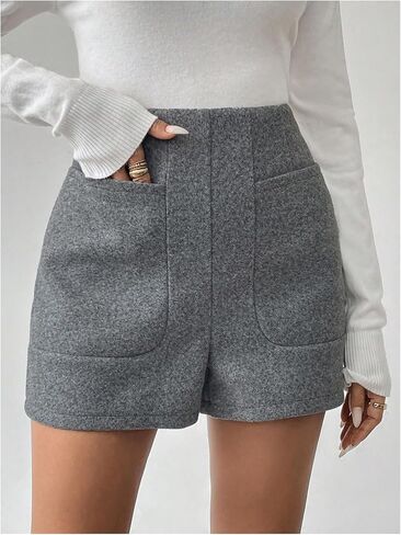 SOLY HUX Women's High Waisted Dress Shorts Straight Leg Work Office Shorts with Pockets in Saudi Arabia