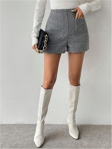 SOLY HUX Women's High Waisted Dress Shorts Straight Leg Work Office Shorts with Pockets in Saudi Arabia
