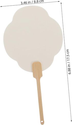 VILLCASE DIY Lacquer Fan Kit Blank Handheld Paper Fans for Weddings Crafts Decoration Relaxing Craft Activity for in Saudi Arabia