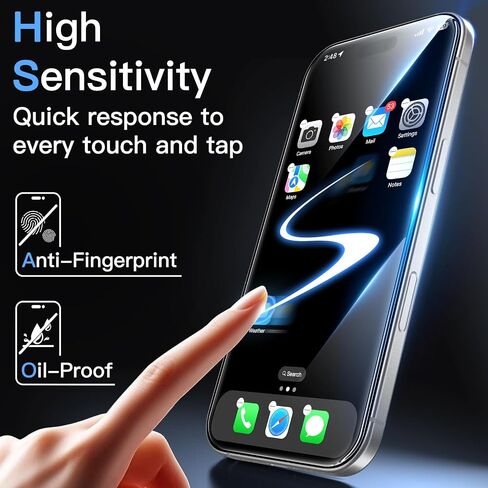 واقي شاشة JETech لهاتف iPhone 16 Plus مقاس 6.7 بوصة، طبقة من الزجاج المقسى مع أداة تثبيت سهلة، صديق للحافظة، شفاف عالي الدقة، 3 عبوات in Saudi Arabia