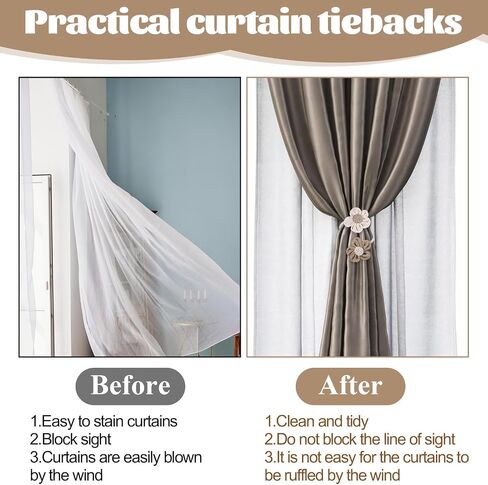 2 Pack Sunflower Rope Curtain Tiebacks Boho Curtain Holdbacks Simple Farmhouse Curtains Ties Elegant Curtains Rope Tieback Drapery Holder Rural Decorative for Home Office Drapes Wall Decor Accessories in Saudi Arabia