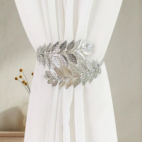 2pcs/Set Unique Wheat Ear Shape Metal Curtain Buckle for Home Office Interior Curtain Decoration（Golden） in Saudi Arabia