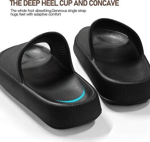 Slippers for Women and Men House Slides Shower Sandals Cushioned Thick Sole in Saudi Arabia