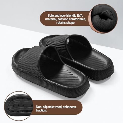 Slippers for Women and Men House Slides Shower Sandals Cushioned Thick Sole in Saudi Arabia