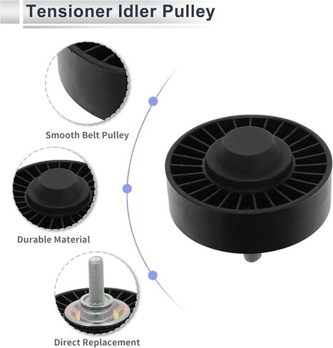 Motoforti Drive Belt Idler Pulley for Land Rover Range Rover Evoque 2011-2019 Serpentine Tensioner Pulley Idler with Bolt Washer No.LR071758 Plastic Black 1 Pcs in Saudi Arabia