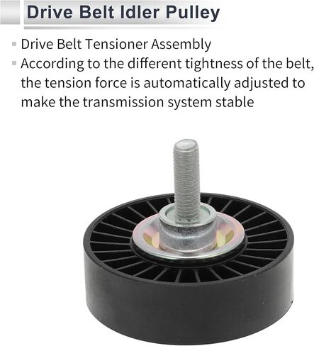 Motoforti Drive Belt Idler Pulley for Land Rover Range Rover Evoque 2011-2019 Serpentine Tensioner Pulley Idler with Bolt Washer No.LR071758 Plastic Black 1 Pcs in Saudi Arabia