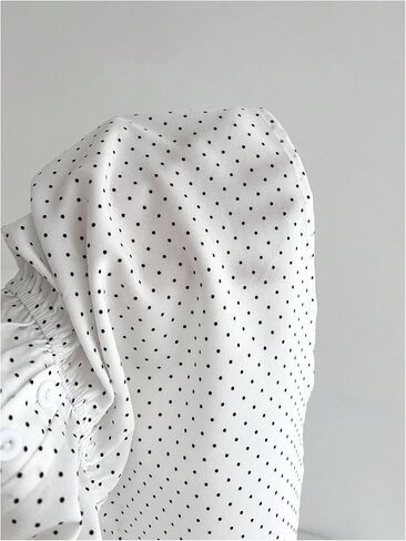 بلوزات بيبي دول نسائية من Verdusa ذات نقاط منقطة وأكمام منتفخة وقمصان فضفاضة in Kuwait