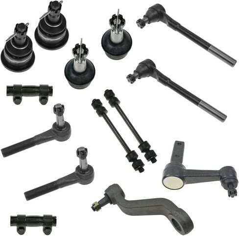 Upper Lower Ball Joint Inner Outer Tie Rod Sway Bar for Dodge for Ram 1500 3.9L/5.2L/5.9L 1997-1999 Idler Set 14pcs Steering & Suspension Kit Sealed in Saudi Arabia