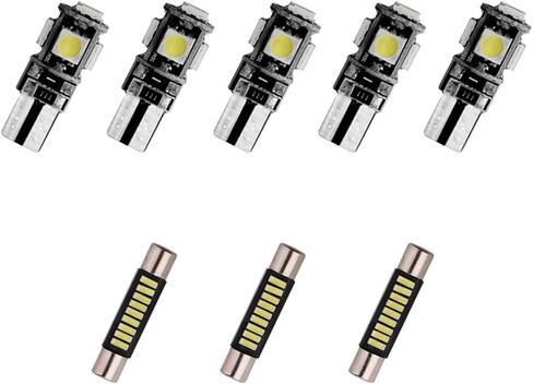 8X-SPEED 8 قطعة لمبة إضاءة داخلية Led 5050 رقاقة لسيارة شيفروليه كورفيت MK5 1997-2004 تم قراءة صندوق القفازات صندوق السيارة مرآة الغرور ضوء حاجب الشمس in Saudi Arabia
