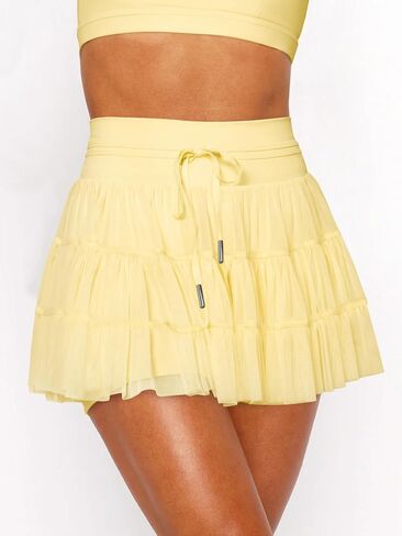 Yeshire Women's Skirts Flowy A Line Short Skirt High Waisted Ruffle Tiered Skorts Mini Skirts Pleated Cute Skirt in Saudi Arabia