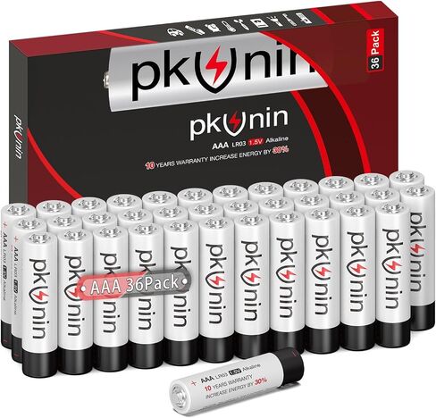 AAA Batteries Alkaline 1.5V Triple A Batteries 36 Pack, Long Lasting 3A LR03 Battery, 10-Year Shelf Life in Saudi Arabia