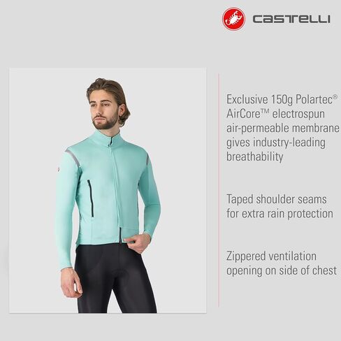 CASTELLI Men’s Perfetto RoS 3 Jacket, Windproof, Water-Resistant & Breathable Protection for Cool to Cold Rides in Saudi Arabia