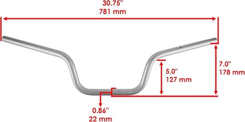 Caltric 7/8" Handlebar Compatible with Suzuki Quadsport Z400 LTZ400 LT-Z400 2003-2008/56111-07G10 5611107G10 in Saudi Arabia