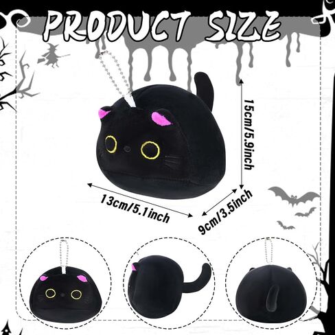 Kavoc 4 Pcs Halloween Witch Costume Include ed Bowknot Headband Orange Bag Wizard Flying Broom and Black Cat Doll for Women Cosplay Dress Up in Saudi Arabia